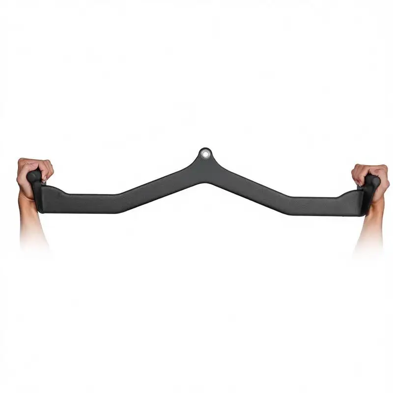 Accessoire pour lat pulldown, accessoire V-bar pour machine à câbles, barre de traction pour triceps, poignée recouverte de caoutchouc pour l'entraînement des dorsaux, barre pour biceps curl, triceps, lat pulldown, capacité de charge de 550 kg