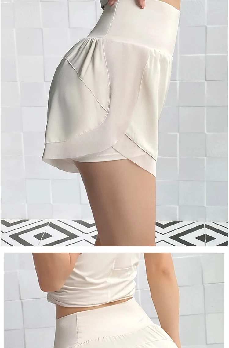 Anti-Exposure Sportshorts für Damen, Sommer-Lauf-, Fitness- und Yoga-Shorts, schnelltrocknend, locker geschnitten, für draußen geeignet, Tennis-Freizeit-Hotpants – Detail 10