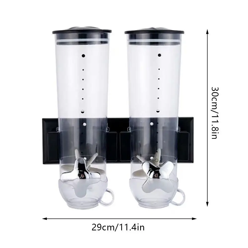 Wall-Mount Dual Control Food Storage Dispenser Coffee Bean Candy Rice Dispenser