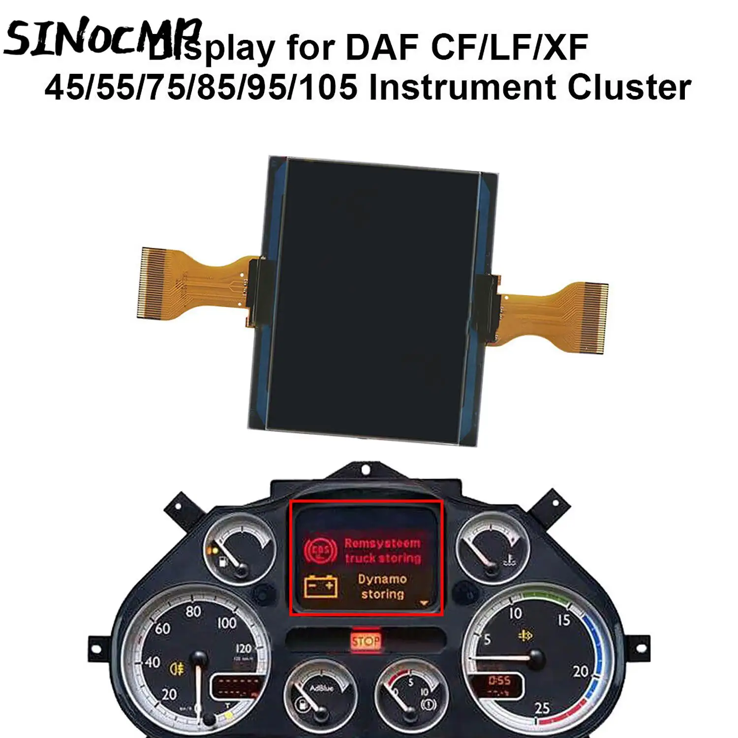 

1 Pc LCD Display 45/55/75/85/95 5010595267 For DAF TRUCK Cluster For LF/ CF/ XF Replacement Interior Parts Gauges Dash Panels