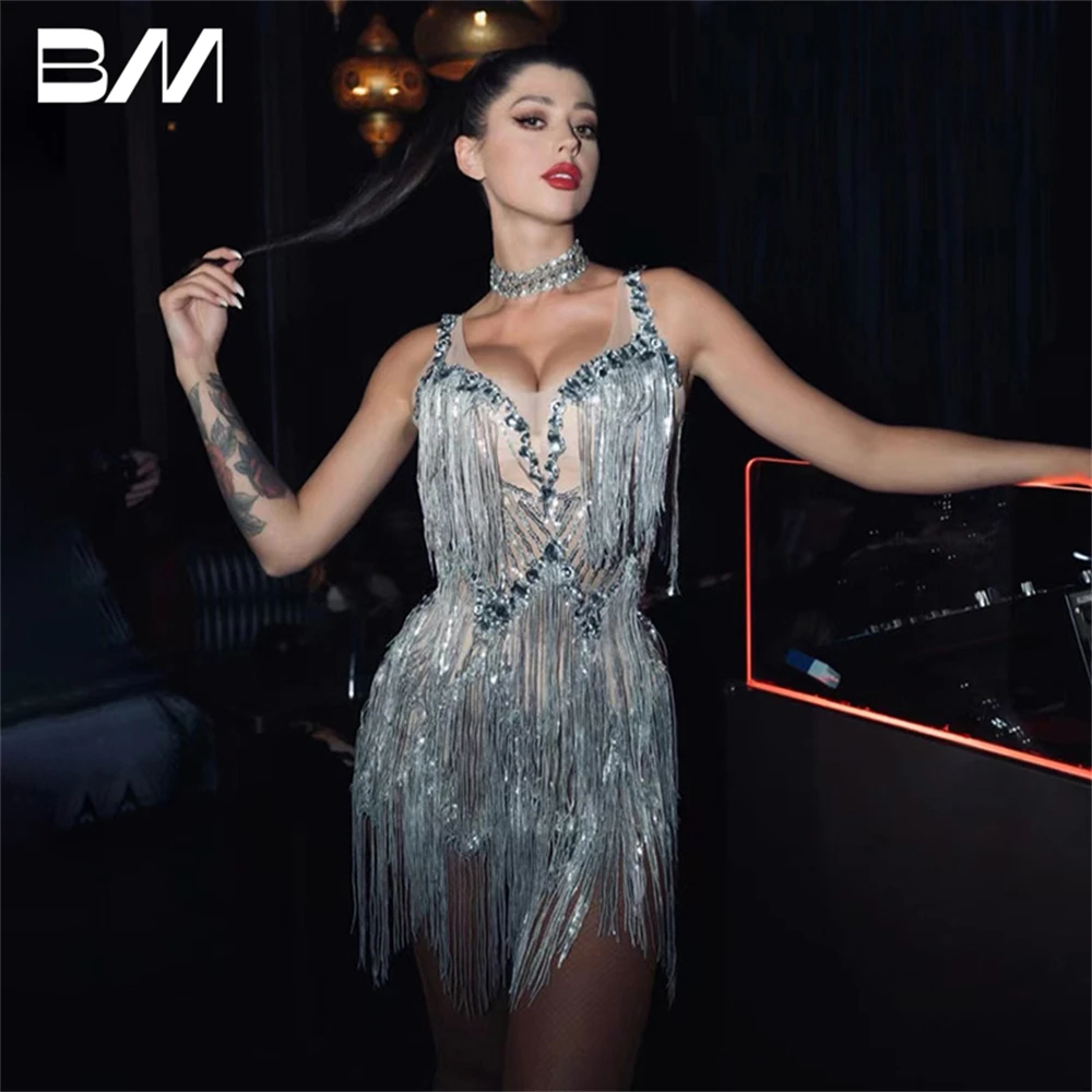 

Real Images Crystals Prom Dress With Tassel Spaghetti Straps Illusion Women Formal Dresses Party Gown Evening Dresses 2024 New