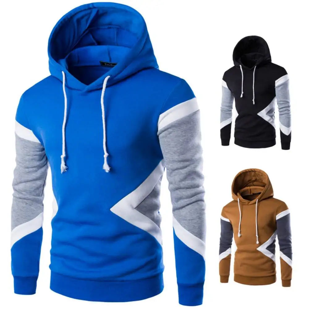 

Casual Hoodies Sweatshirts Mens Tracksuits Contrast Colors Pullover Outerwear Hoody Tops Coats Hooded Jersey Sportswear Jumpers