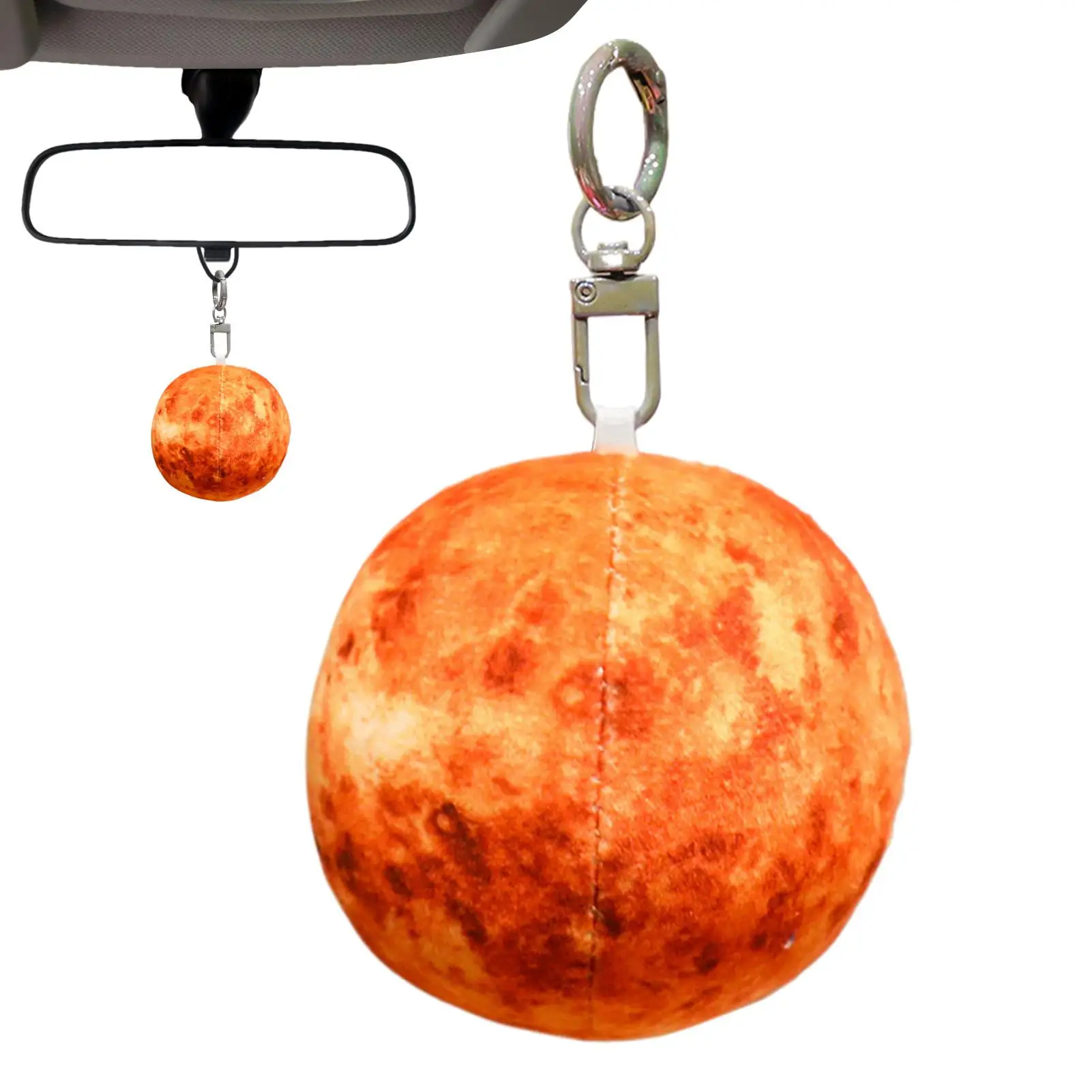 Planet Ornament 2.95 Inch Hangable Stuffed Solar System Plush Planet Ornaments for Handbag Coin Purse Jewelry Wallet Backpack