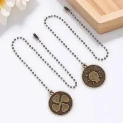 

2Pcs Ceiling Fan Pull Chain Metal Decorative Pendant for Bedroom Living Room Hallway Practical Long-Lasting Use