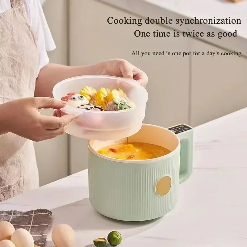 

Electric Cooking Boiling Pot with With steaming compartment mini rice cooker electric hot pot multi-functional electric cooke