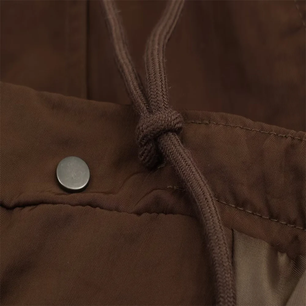 Jesienna nowa damska luźna kurtka z długim rękawem w prążki, w stylu casual.