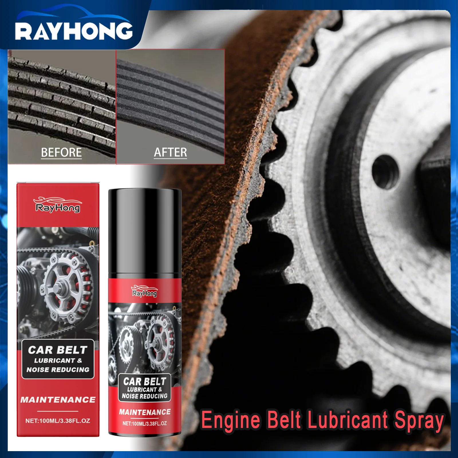 serpentine belt dressing 100ml Spray Automotive, 2025 New Lubrication & Silencer Spray for Automotive Engine Belts, Restores Grip & Extends Belt Life, Car Engine Maintenance Spray for Car Maintaining (2 Pcs) : Automotive Rotary # 12408 Belt Dressing