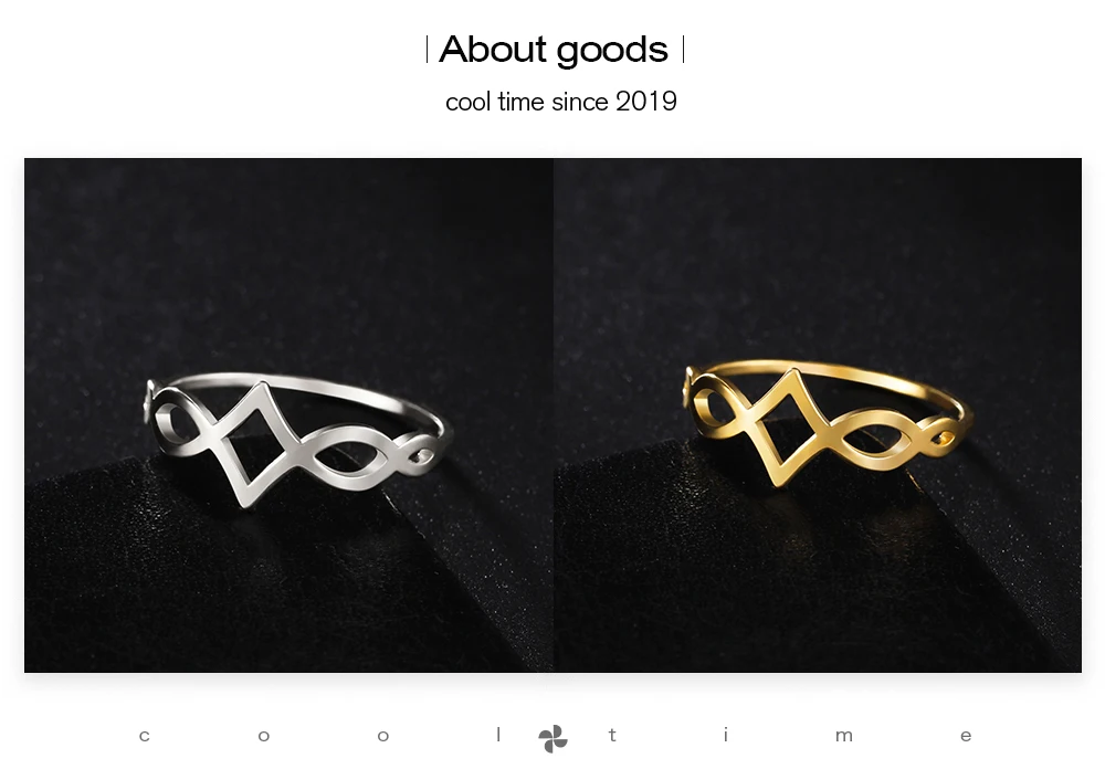 COOLTIME Celtics Knot Ringe Edelstahl Elfish Ring Amulett Schmuck Geburtstag Jahrestag Geschenk Neu in – Detail 3