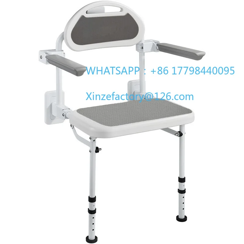 

Customizable the elderly bathroom wall hanging fold up shower bath chair