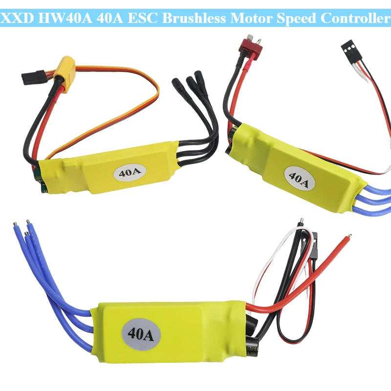XXD HW40A 40A ESC 브러시리스 모터 속도 제어기 RC BEC ESC T-rex 450 V2 헬리콥터 보트 FPV F450 미니 쿼드콥터 드론용