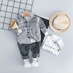 Children Clothing Sets for Baby Boys Long Sleeve Shirt Pants 2 Pcs Suit Infant Casual Clothes Spring Autumn Kids Outfits