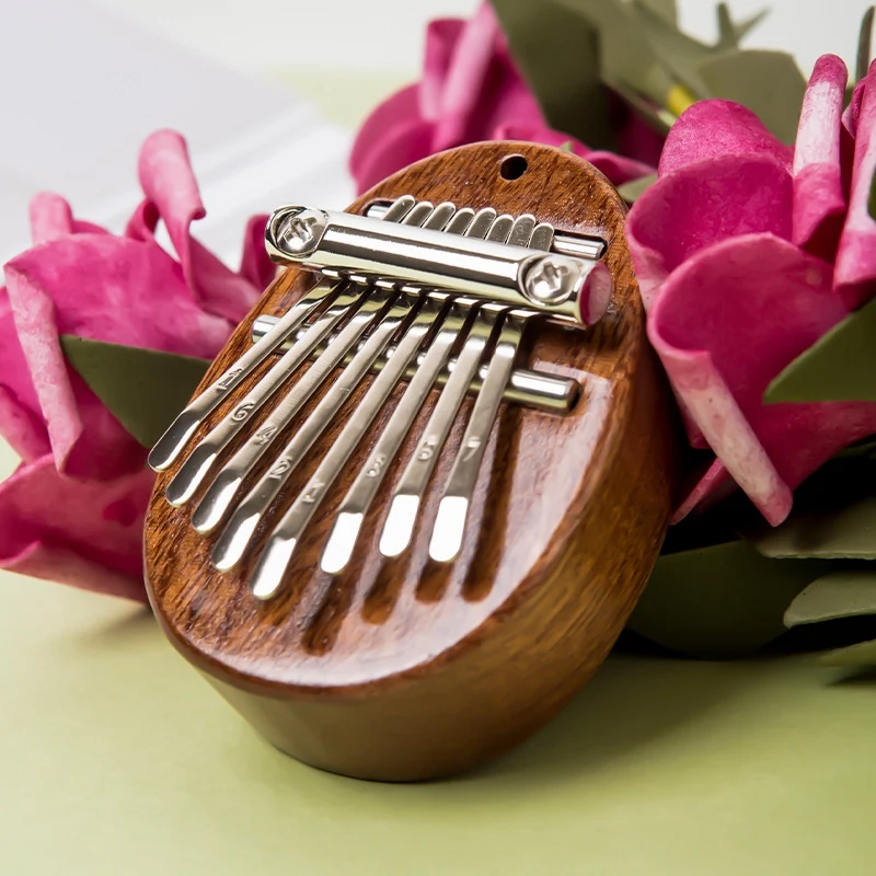 Mini Kalimba 8 Key Exquisite Finger Thumb Piano,Gift For Beginners Music Lovers Players,Cute Pendant