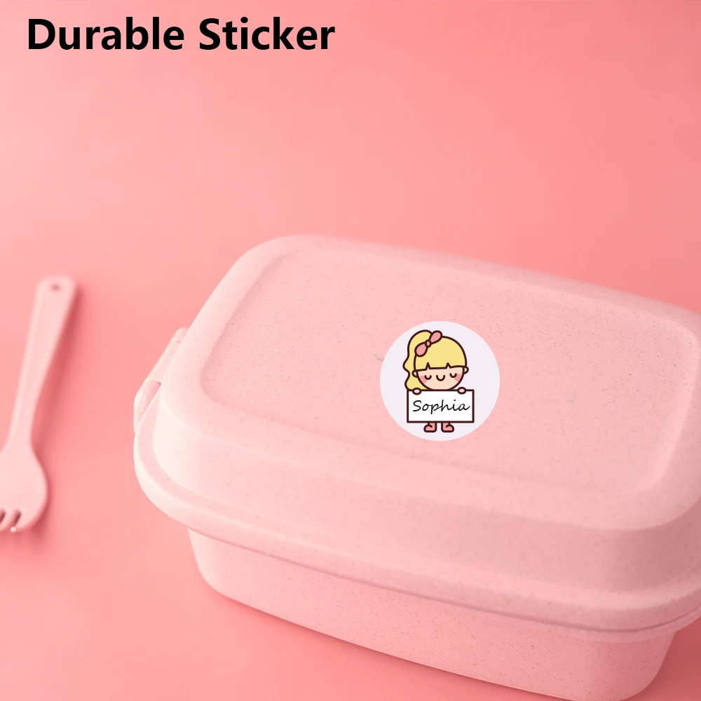 48/96 pcs Colored Customized Name Stickers Scrapbook Stickers Customized Tag Textbook Tag Customized Label Textbook Label