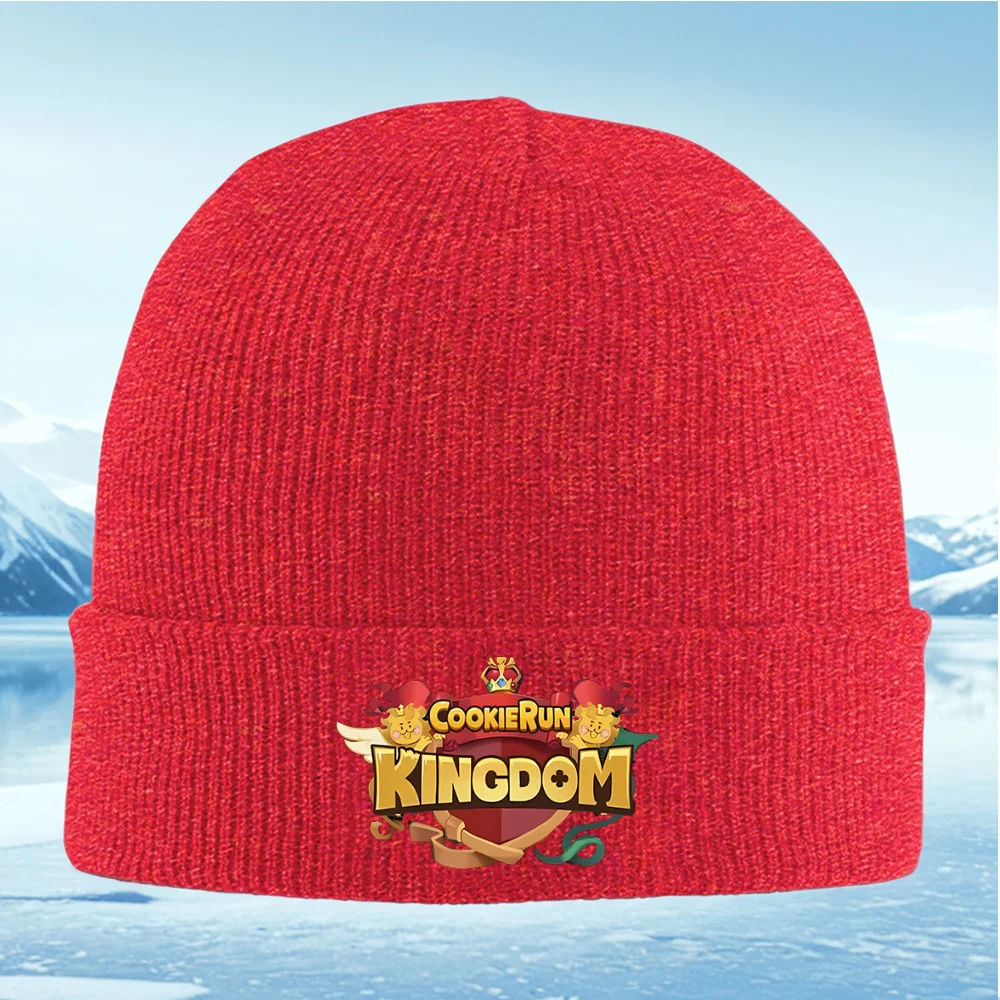 كوكي تشغيل المملكة الحروف الذهبية درع تاج الرجال النساء للجنسين محبوك قبعة قبعة صوفية قبعة الشتاء الحرارية الدافئة عيد الميلاد Ou