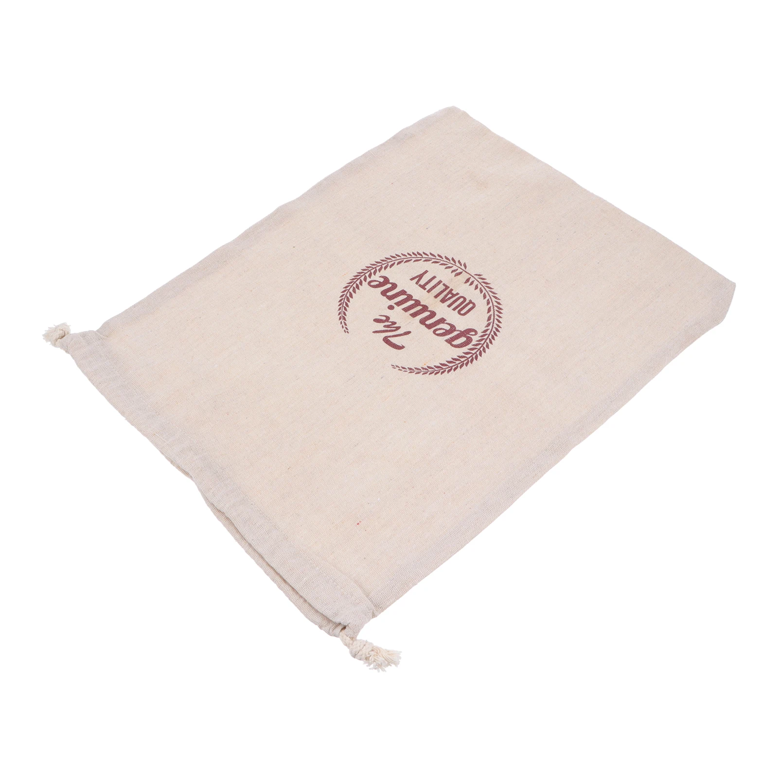 

Linen Bread Bag Cotton Storage Pouch Reusable Sourdough Keeper Drawstring Bags Large Size Food Container Sturdy Seams