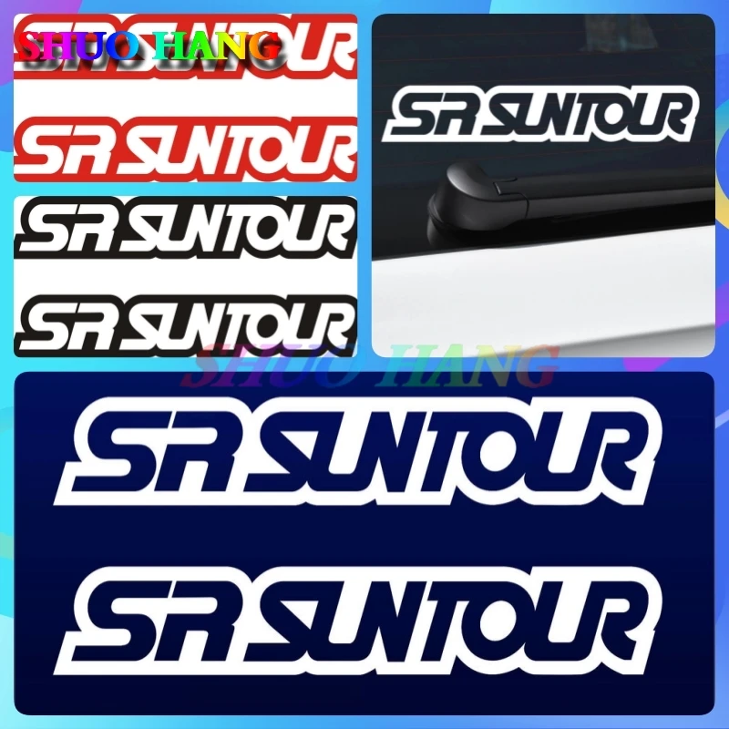 2 X Stickers SR SUNTOUR - Vinyl Adesivi -Sticker Racing Car Accessories Sports Bumper Truck