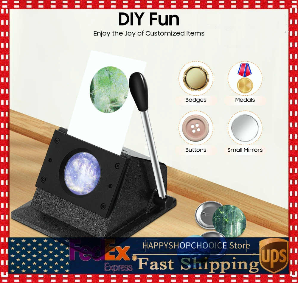 

Circular Badge Cutter, Model Die-Cutting Machine, DIY Badge Die-Cutting Machine