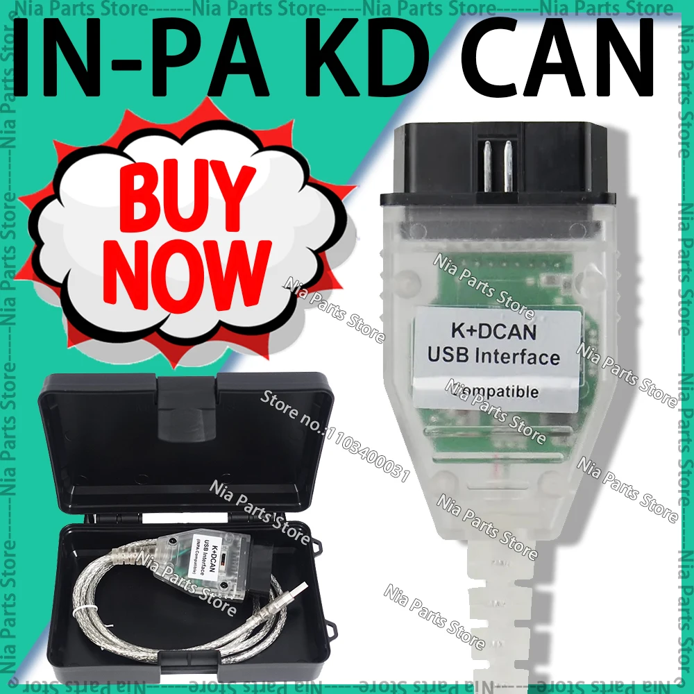 

IN-PA USB interface K D CAN B-MW FTDI Chip obd2 scanner inspection tools KDCAN diagnostics for cars tools b-mw FTDI Chip cable