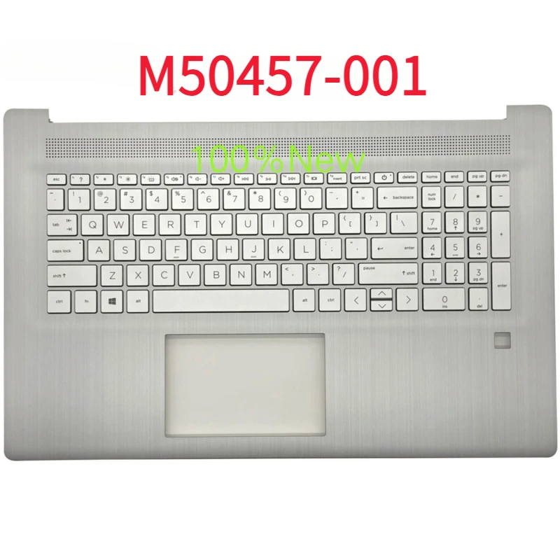 

New For HP 17-CN 17-CP 17T-CN Palmrest Backlit Keyboard M50457-001 Silver