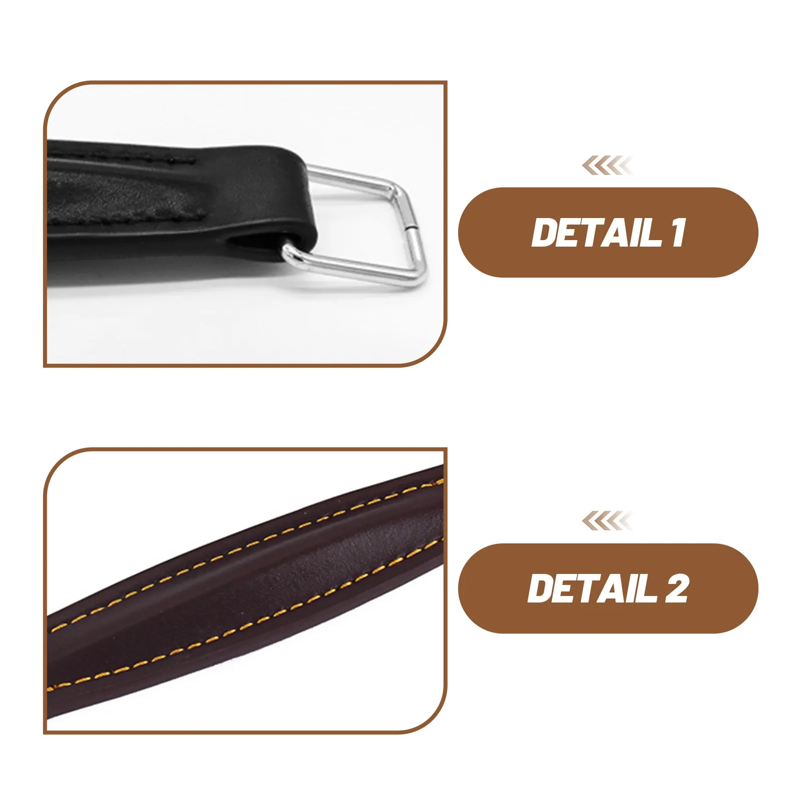 2Sets Speaker Handle Replacement Heavy Duty Metal Handle PU Strap Comfortable Grip for Guitar Amp Cabinet Speaker Box