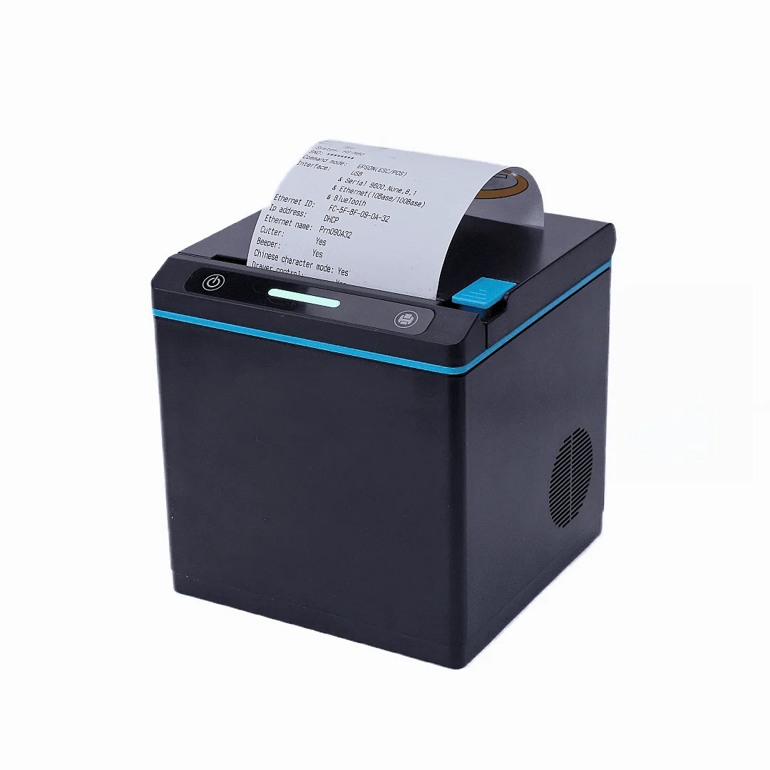 250mm/s High-Speed 3 Inch Auto Cutter POS Thermal Receipt Printer with 203dpi Resolution USB for 80mm Thermal Receipt Paper