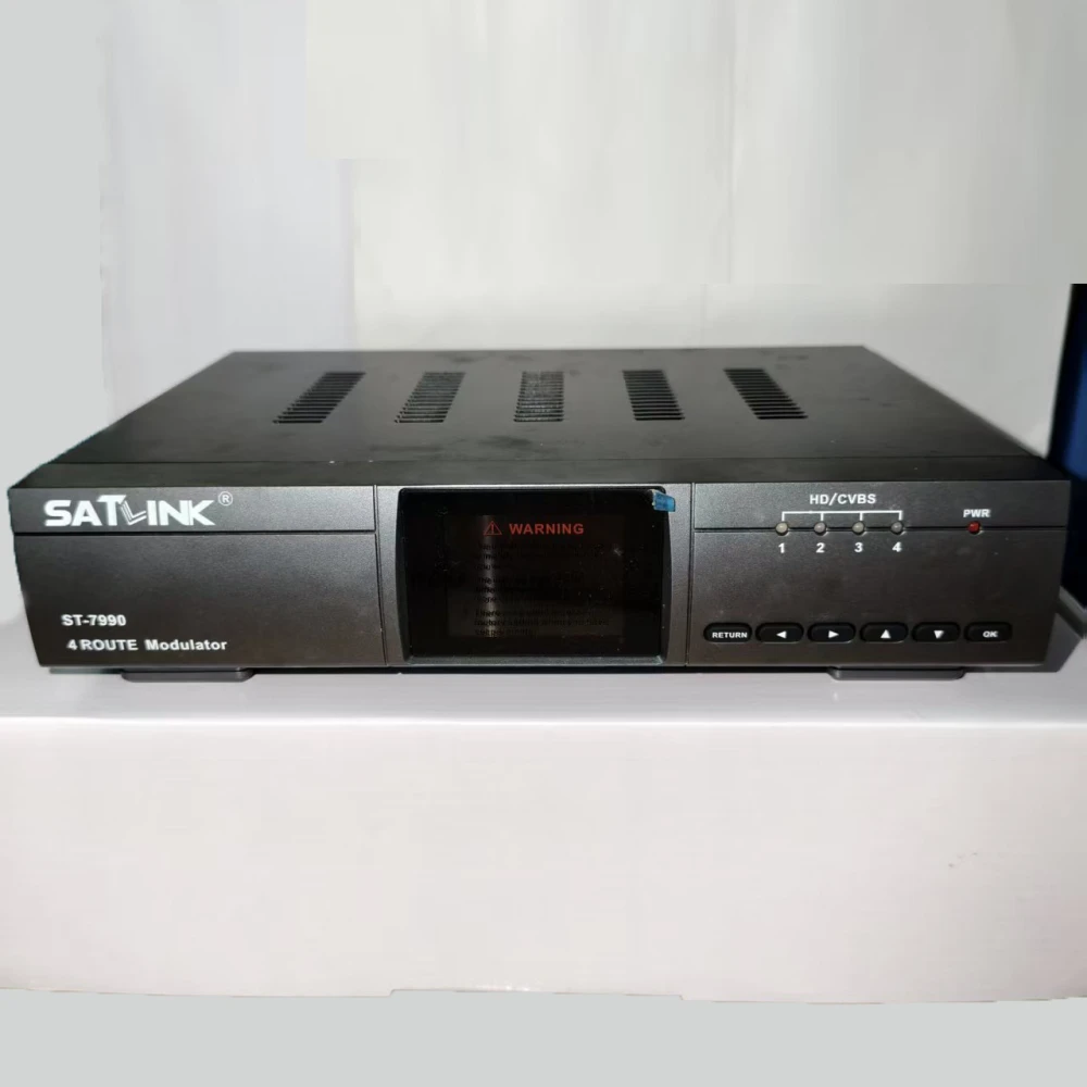 SATLINK ST-7990 Quad Channel DVB-T HD RF Modulator MPEG4 1080P Digital Terrestrial Signal Modulator AV Input Rack Mount TV Trans