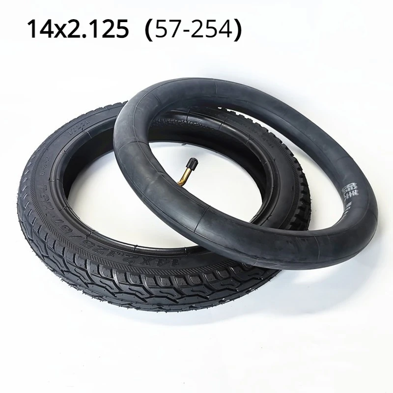 

14 Inch Electric Vehicle Inner and Outer Tube 14x2.125/57-254 Tire Non Pneumatic Explosion Proof Solid