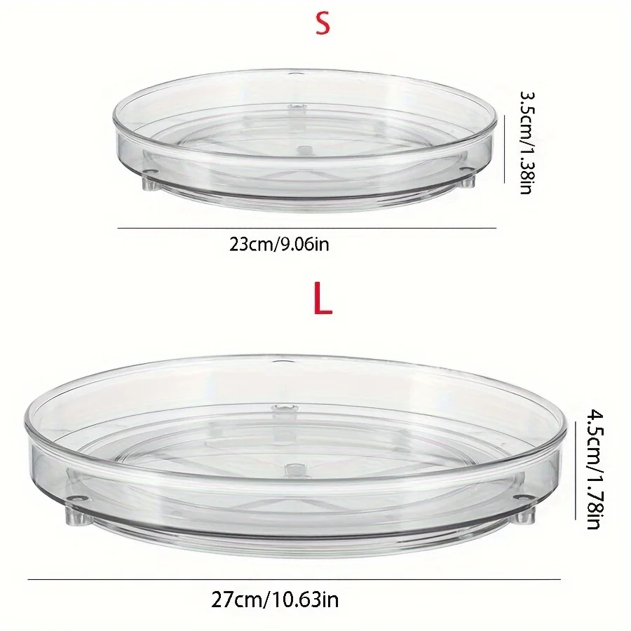 Plastic Turntable, Rotating Tray for Cabinet, Kitchen, Bathroom Storage - Food Storage, Organization and Storage Organizer