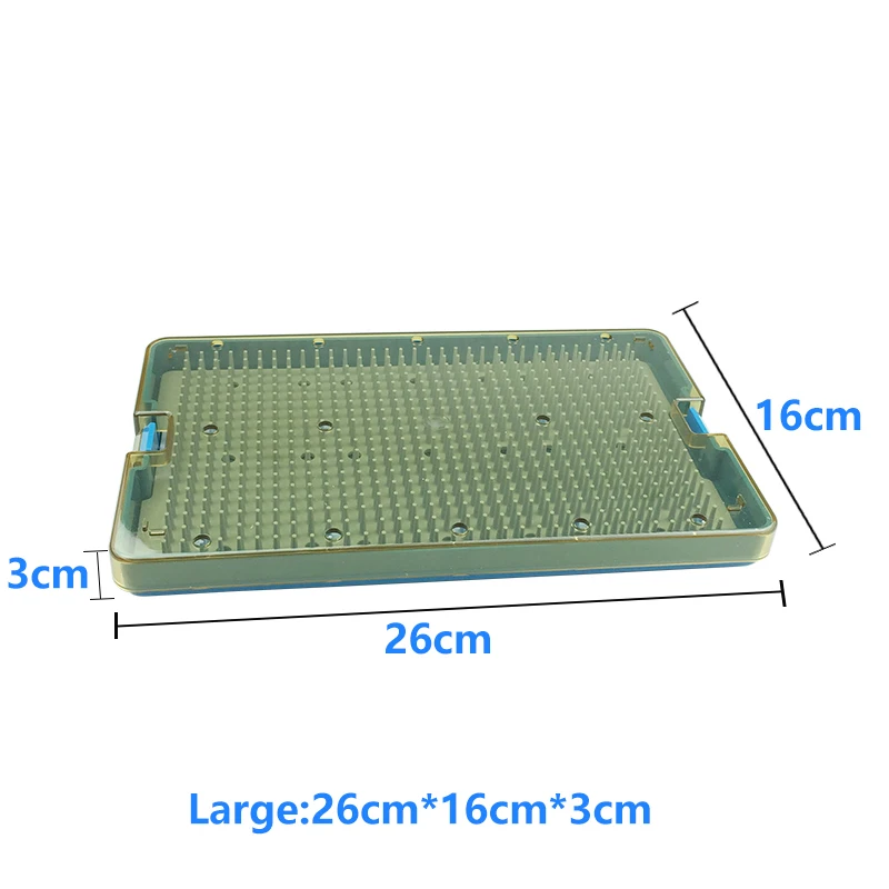 3 Types Medical Disinfection Box Surgery Sterilization Tray with A Silicone Ophthalmic/Dental Surgery Instruments 1pcs