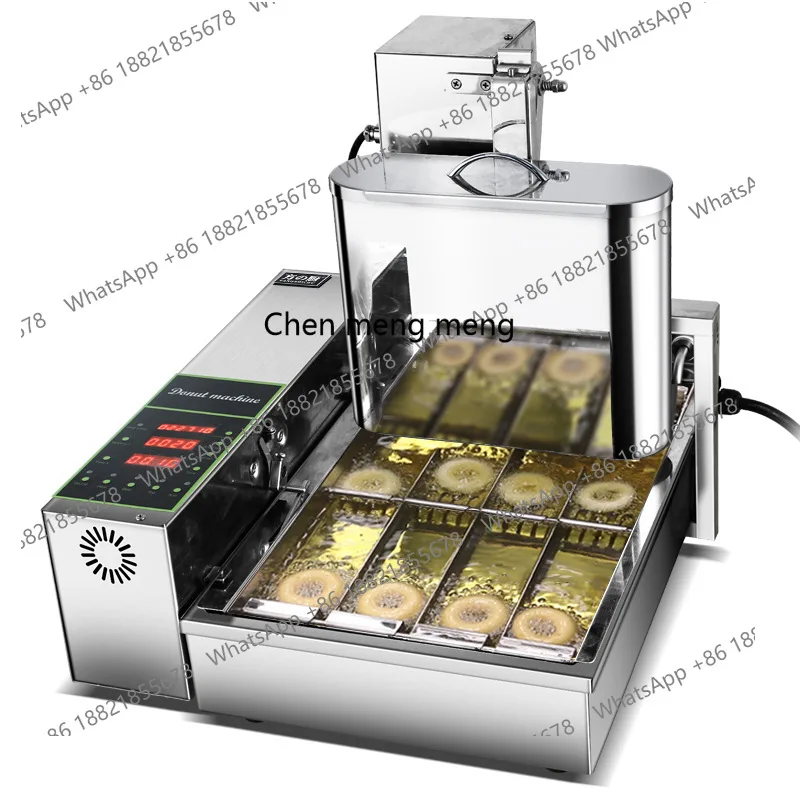 

Fully automatic commercial automatic flip electric fryer mini four-row donut machine