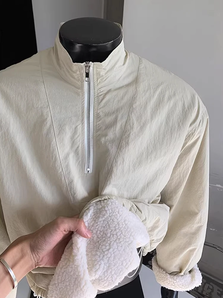 

y Sle Мужская куртка на подкладке Fce на молнии, уличная ветрозащитная водонепроницаемая теплая верхняя одежда с воротником-стойкой на осень-зиму