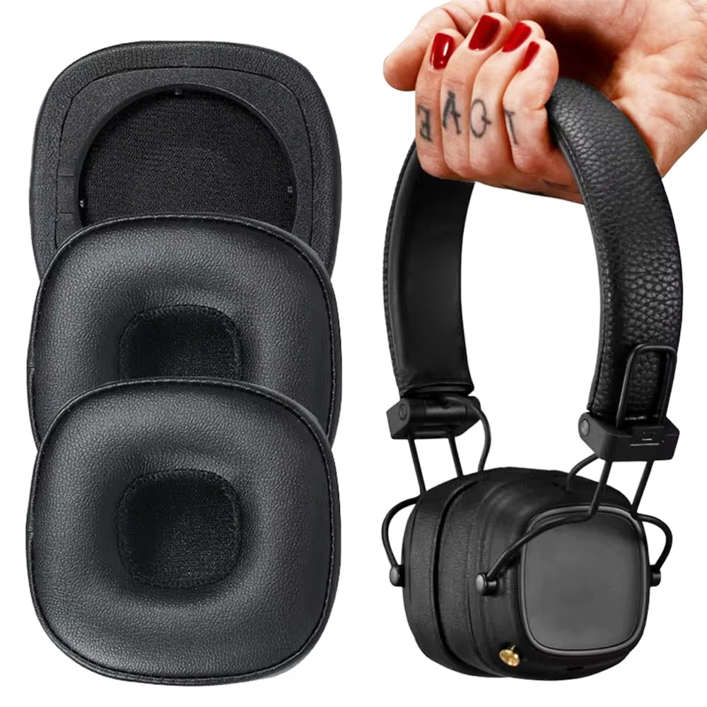 สําหรับ Marshall Major 4 IV หูฟัง Ear Pad เปลี่ยน Pad หนังนุ่มโฟมฟองน้ํา Earmuff อะไหล่ซ่อมยืดหยุ่น