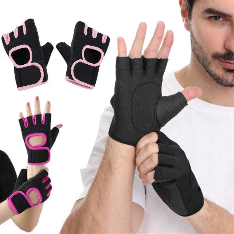 Men Women Fitness Gloves Weightlifting Gym Cycling Yoga Bodybuilding Training Thin Summer Breathable Non-slip Half Finger Gloves