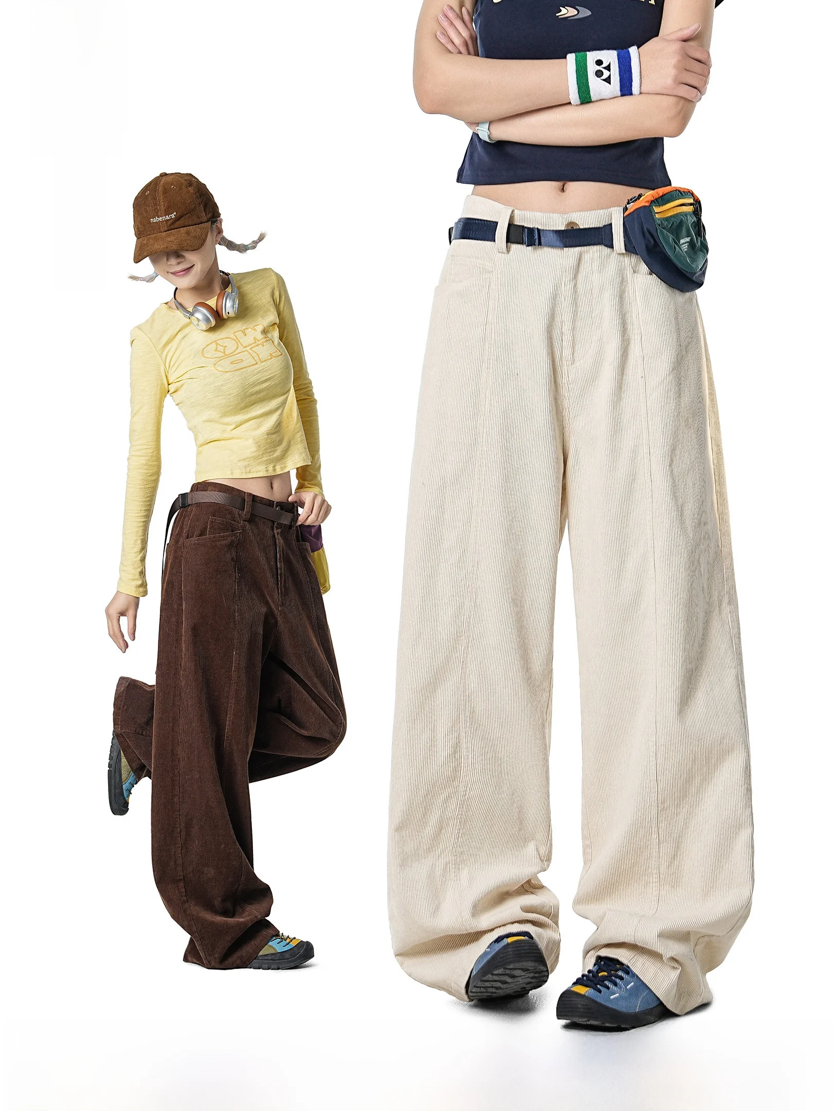 

OWOX Ретро-брюки из вельвета и чистого хлопка, повседневные, свободные, широкие, прямые, длинные, для ежедневной носки