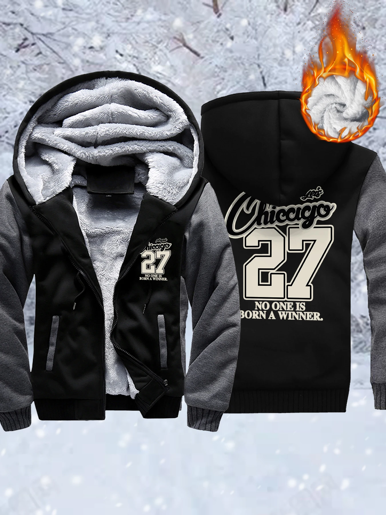 

Chicago Players номер 27, флисовые мягкие куртки унисекс, теплая удобная жилетка, зимняя утепленная уличная толстовка с карманами на молнии