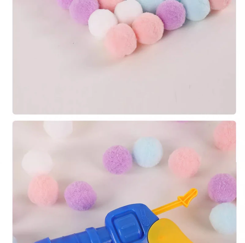 Kreative Katze Spielzeug Interaktive Start Training Kätzchen Mini Pompoms Spiele Stretch Plüsch Ball Spielzeug Haustier Zubehör Katze Liefert – Detail 11