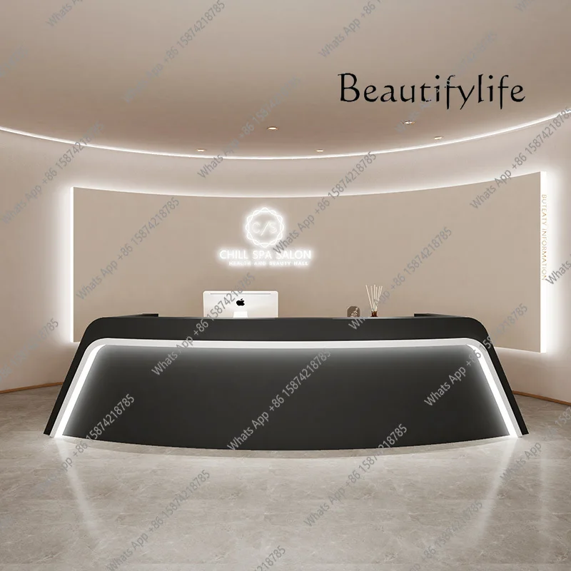 

YM Modern Shop Reception Desks Beauty Salon Unique Shelves Desks Luxury Industrial Hotel Display Mostrador De Tienda