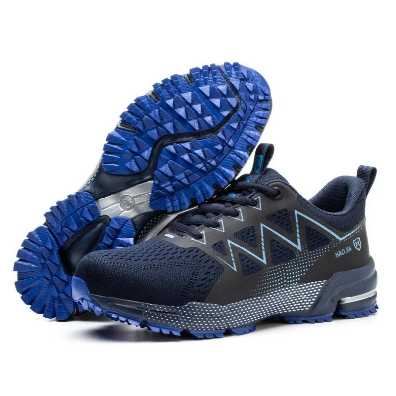 

Защитная обувь с защитой от ударов, мужские кроссовки со стальным носком, устойчивые к проколам дышащие рабочие защитные ботинки, мужская удобная строительная рабочая обувь, мужская