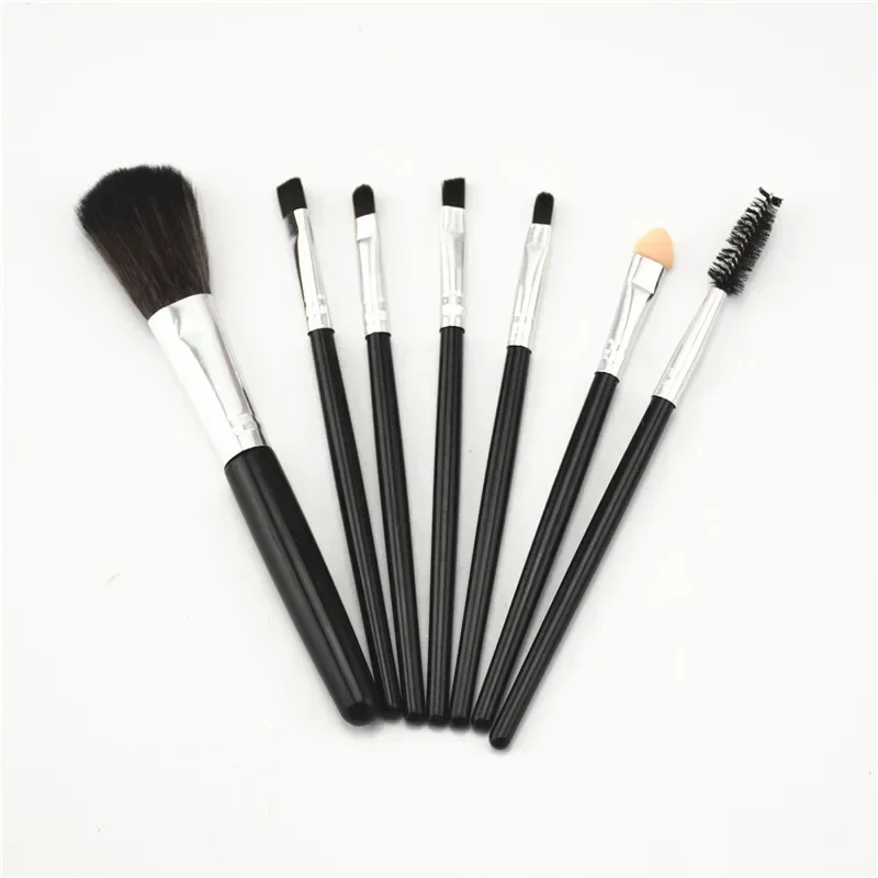 7Pcs Kunststoff Griff Professionelle Make-Up Pinsel Set Lose Pulver Lidschatten Foundation Erröten Lip Augenbraue Make-Up Pinsel