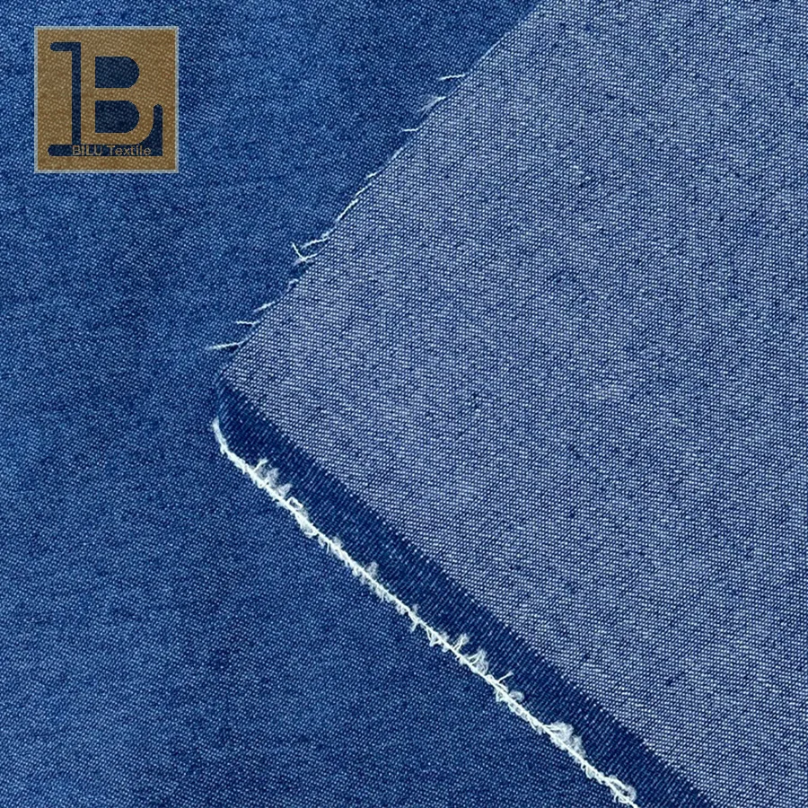 100*145cm Stretch Denim Fabric - Poly-Cotton Heritage Blue Palette - Apparel & Handcrafts & DIY Sewing (per Meter)
