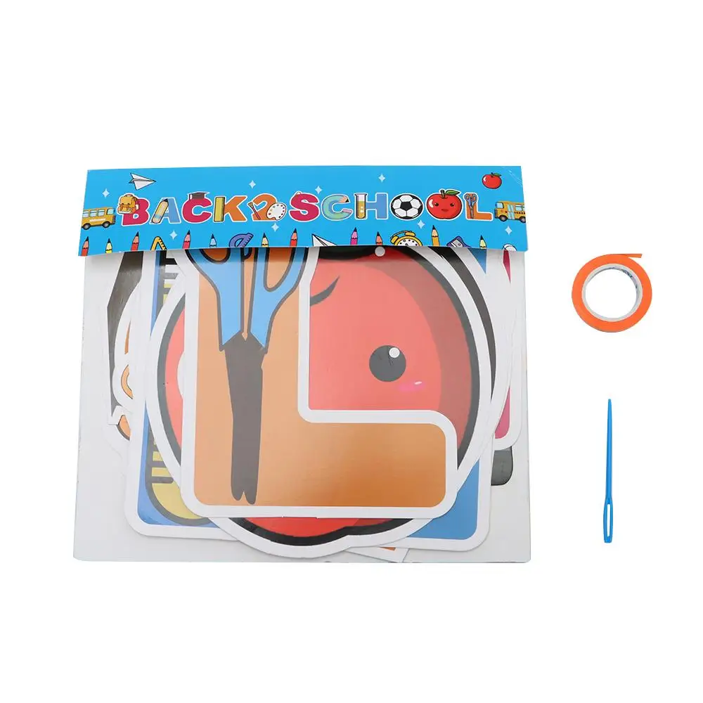 Latex Welcome Back Decorations Multicolour 6.71*8 Inch Party Decoration Flags Apple Car Football