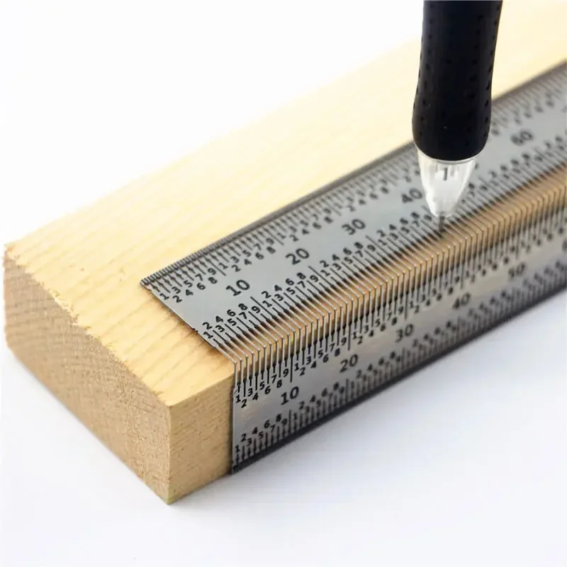 90°T Type Square Ruler High-precision Woodworking Stainless steel Scriber Measuring DIY Marking Tenon scale Gauge Carpentry Tool