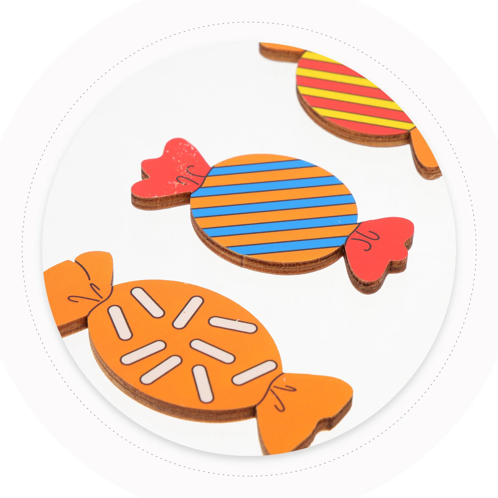 Planche en bois en forme de bonbon pour enfants, 1 ensemble de couleurs assorties, éducative pour le développement cognitif, reconnaissance des formes, correspondance amusante