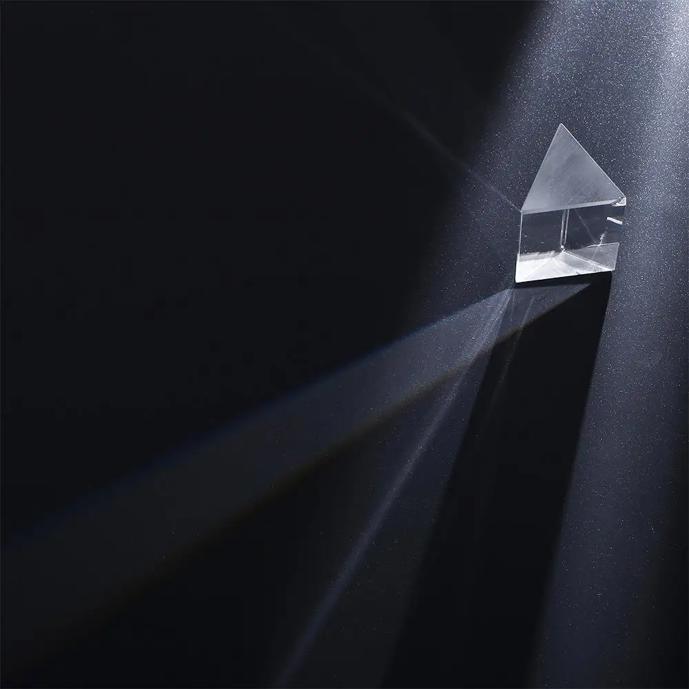 Crystal Glass Triangular Prism Photographi Glass Reflecting Triangular Color Prism Physics Stem Science Toys Rainbow Prisma