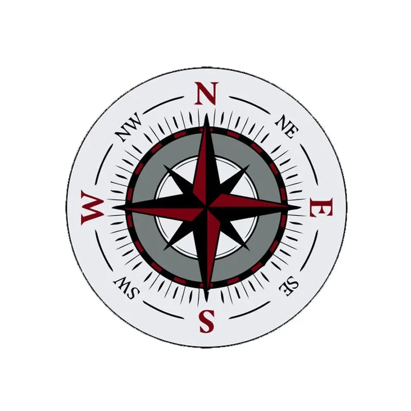 Car Stickers Personalized Creative Stickers Car Decoration Nautical Themed Compass Waterproof and Sunscreen PVC 13*13cm