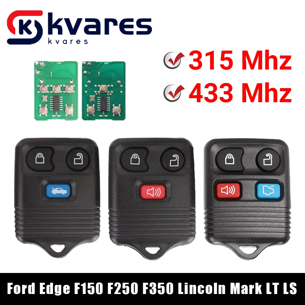 CHWARES para Mazda Lincoln 3/4 botones 315/433Mhz llave de coche remota sin llave CWTWB1U345 para Ford Edge Escape Explorer Windstar