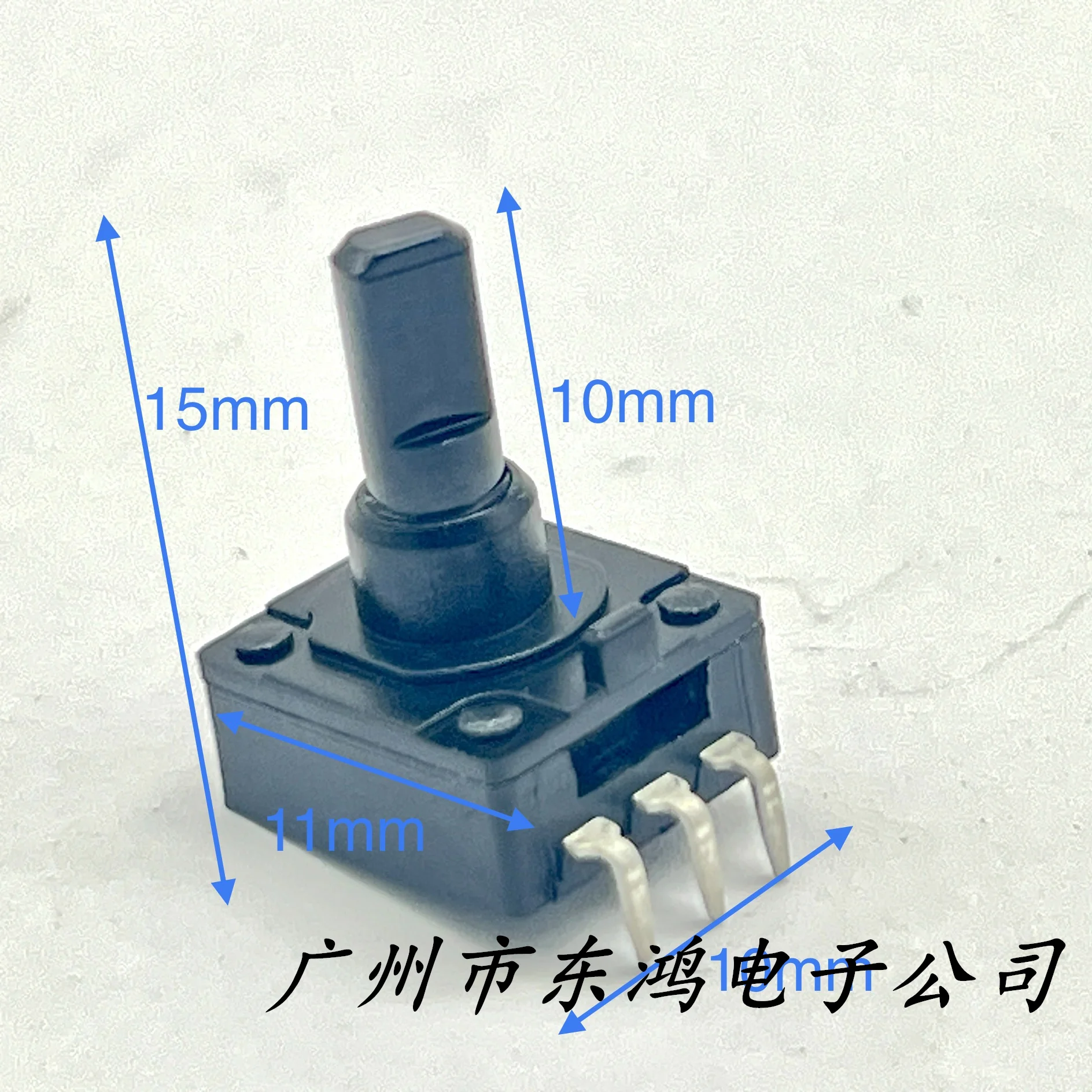 2 PCS precision rotary potentiometer 5K rotates 220 ° for remote control joystick with a shaft length of 10mm and 3 legs