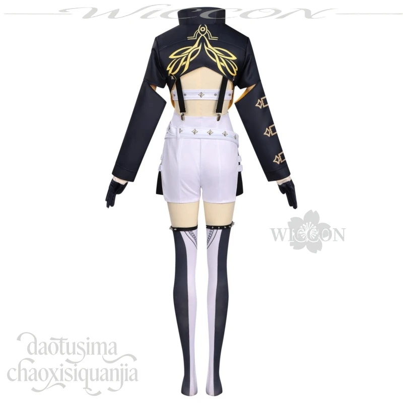 

Hathor Costume Sexy Battle Uniform Y2K PUNK Shots Top Suit Wigs Long Boots Halloween Cosplay Anime Game Neverness To Everness