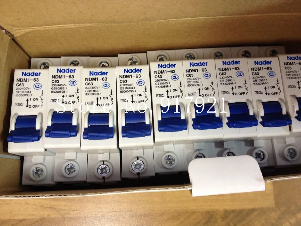 [ZOB] The letter NDM1-63 Nader genuine new C63 mini circuit breaker 1P63A air switch  --12pcs/lot