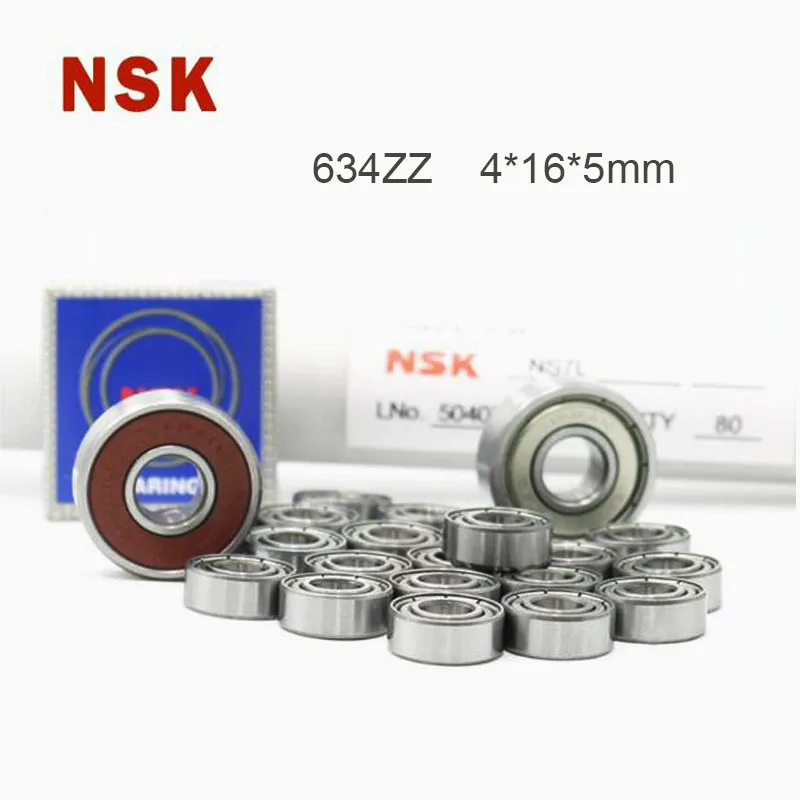 

Японские подшипники NSK 634ZZ, 4*16*5 мм, 5/10 шт., искусственные R1640H 634Z, миниатюрные высокоскоростные шарикоподшипники 634 ZZ, устойчивые к коррозии